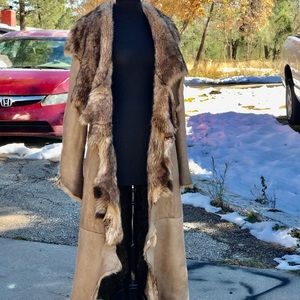 Handcrafted Sheepskin Coat Boho Hippie S/M